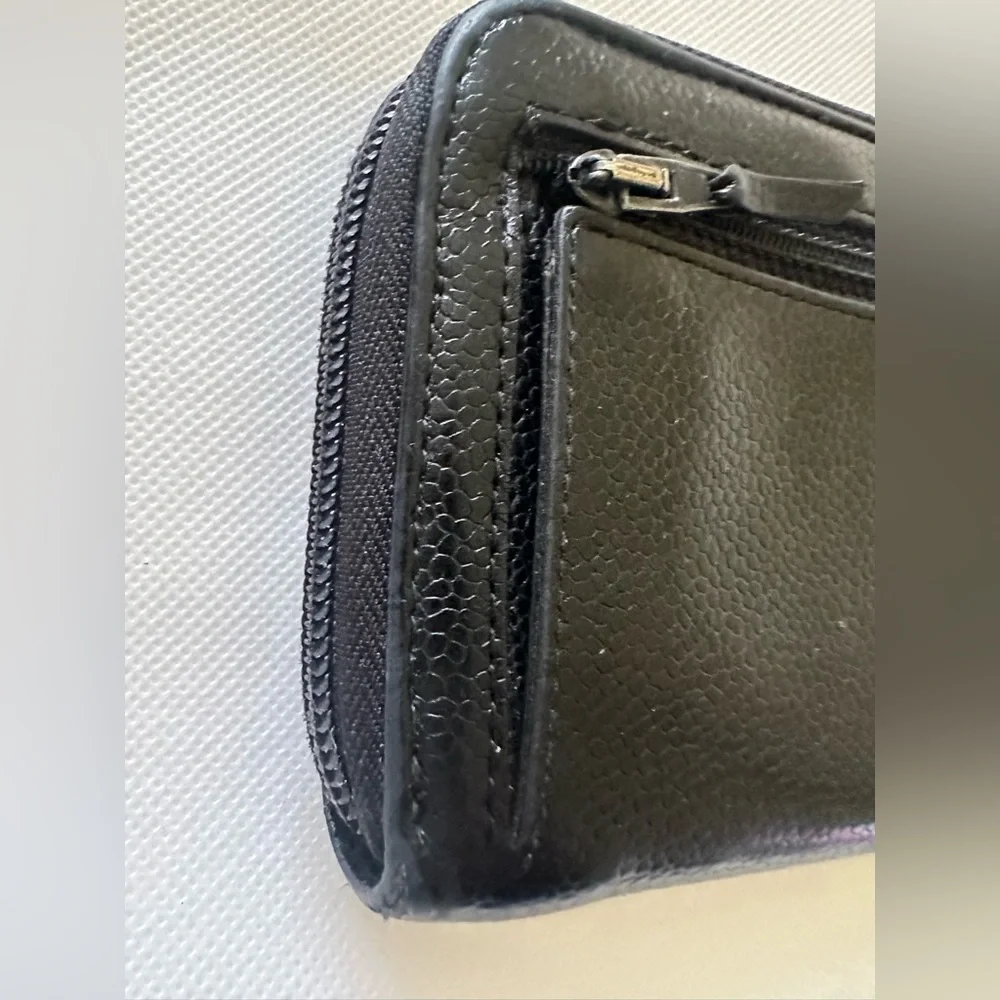 Chanel Caviar Zip Around Wallet